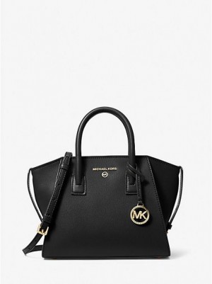 Bolsa Satchel Michael Kors Avril Small Couro Pretas | 476312-XKF