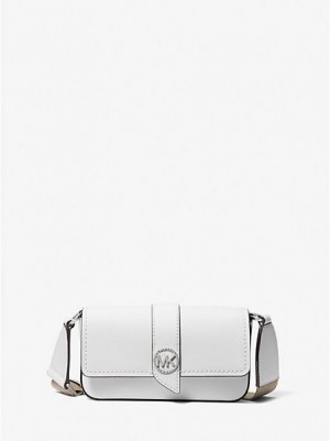 Bolsas Crossbody Michael Kors Greenwich Extra-small Saffiano Couro Sling Branco | 719538-KRL