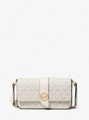 Bolsas Crossbody Michael Kors Greenwich Extra-small Logo Sling Creme | 384150-TIK