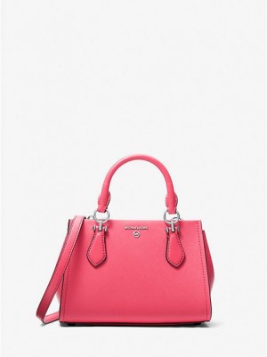 Bolsas Crossbody Michael Kors Marilyn Small Saffiano Couro Rosa | 463251-YUE