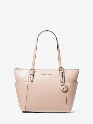 Bolsas Tote Michael Kors Jet Set Large Crossgrain Couro Rosa | 238649-XZY