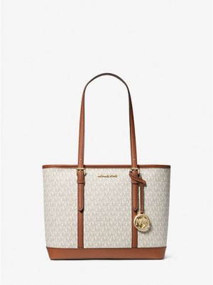 Bolsas Tote Michael Kors Jet Set Travel Small Logo Luz Amarelas | 640185-LFQ