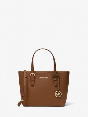 Bolsas Tote Michael Kors Jet Set Travel Extra-small Saffiano Couro Marrom | 197504-JNL