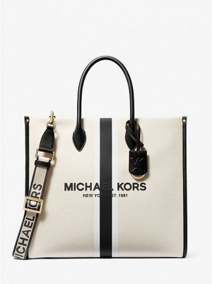 Bolsas Tote Michael Kors Mirella Large Lona Pretas | 250348-XDC