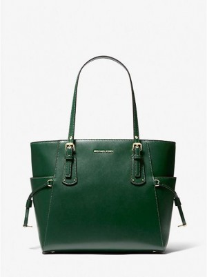 Bolsas Tote Michael Kors Voyager Small Couro Verdes | 864927-VPK