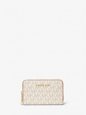 Carteiras Michael Kors Small Logo Luz Amarelas Rosa | 465897-ZUQ