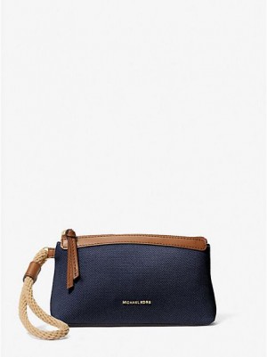 Carteiras Michael Kors Talia Small Algodão Lona Azul Marinho Multicoloridas | 679534-UFY