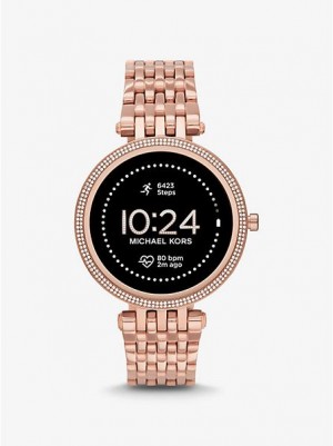 Relógios Michael Kors Gen 5e Darci Pave Smart Rosa Douradas | 520741-KET