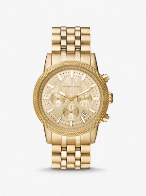 Relógios Michael Kors Oversized Hutton Douradas | 825160-VDO