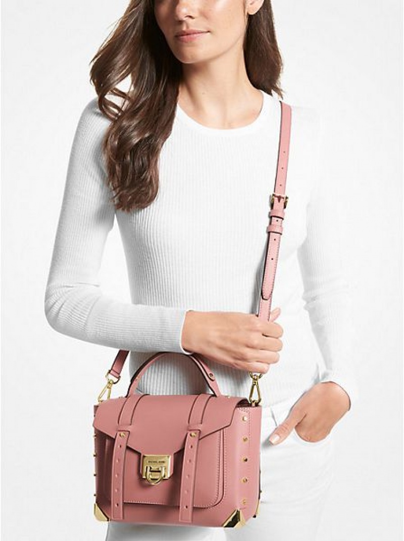 Bolsa Satchel Michael Kors Manhattan Medium Couro Rosa | 103478-AOY