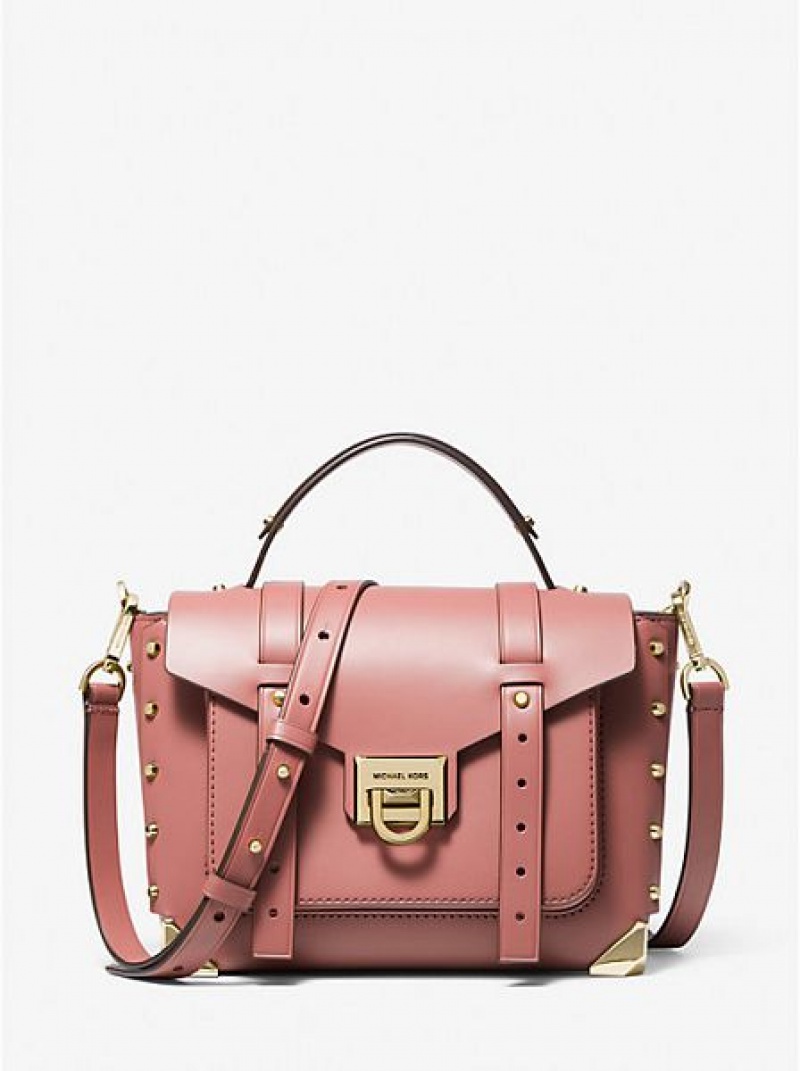 Bolsa Satchel Michael Kors Manhattan Medium Couro Rosa | 103478-AOY