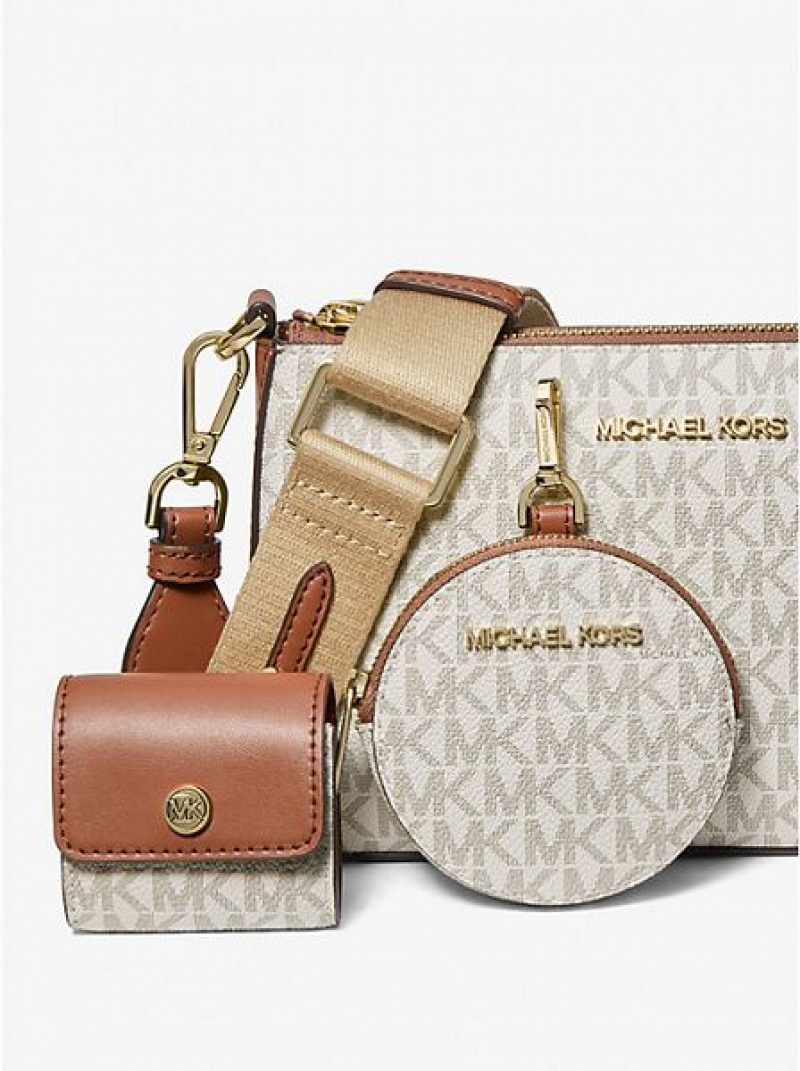 Bolsas Crossbody Michael Kors Jet Set Logo With Case For Apple Airpods Pro Luz Amarelas | 068354-CXH