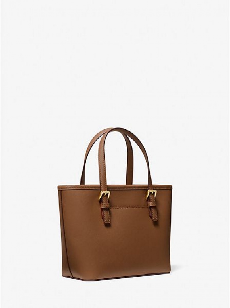 Bolsas Tote Michael Kors Jet Set Travel Extra-small Saffiano Couro Marrom | 197504-JNL