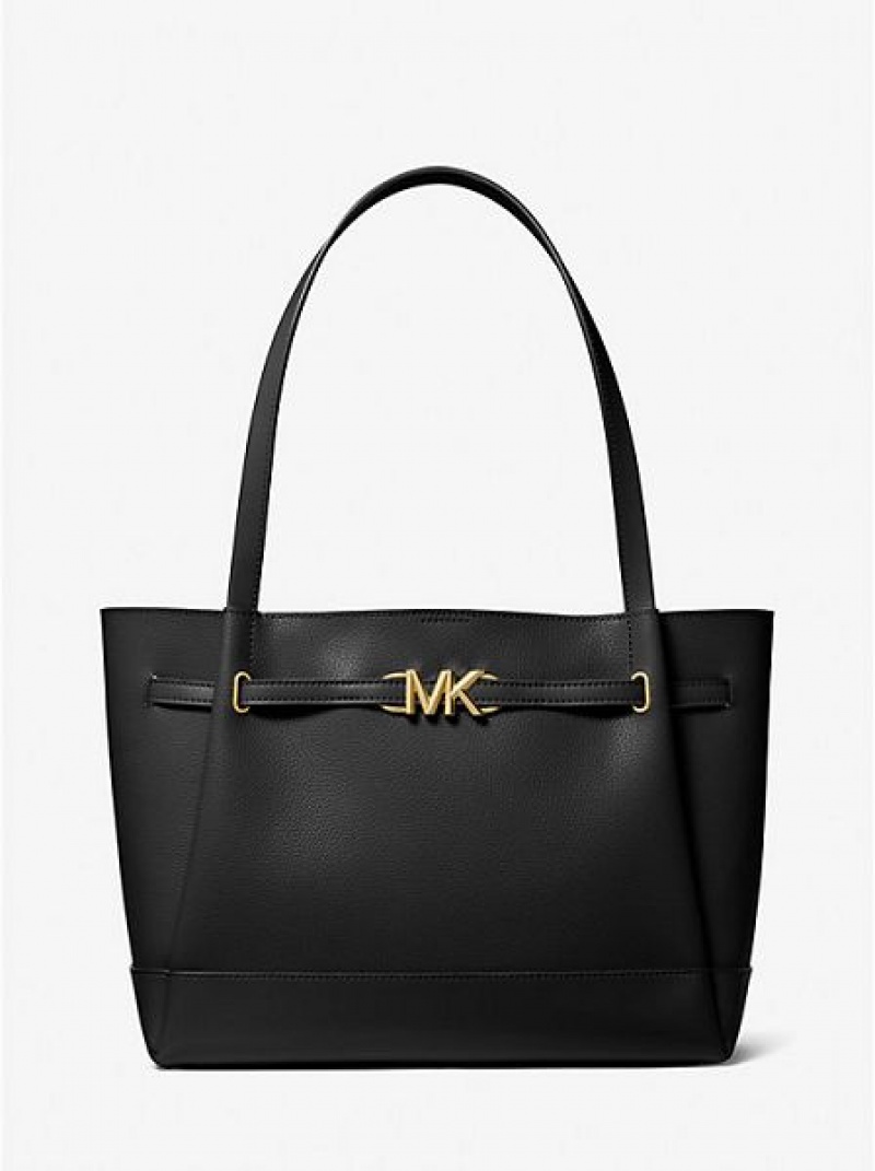 Bolsas Tote Michael Kors Reed Large Pebbled Couro Pretas | 218675-NIS