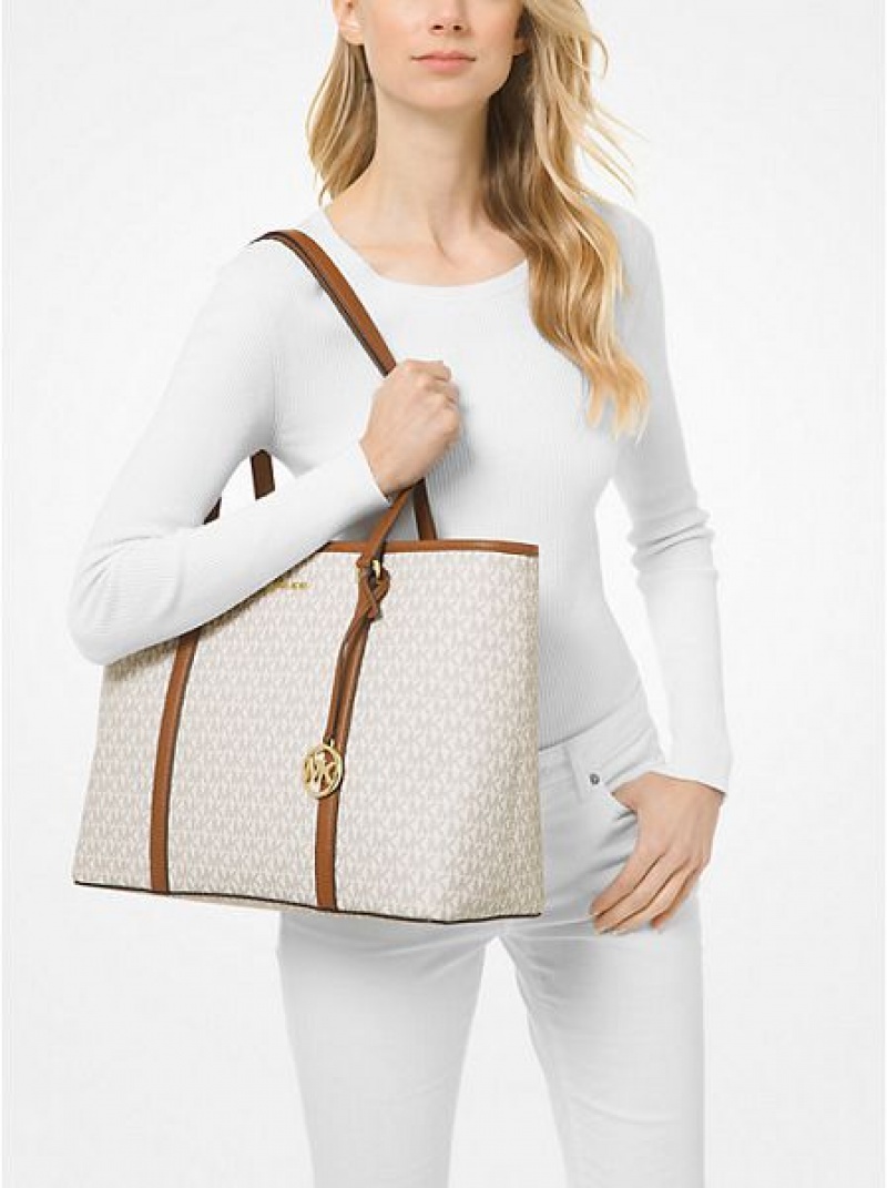 Bolsas Tote Michael Kors Sady Large Logo Luz Amarelas | 136859-BYI