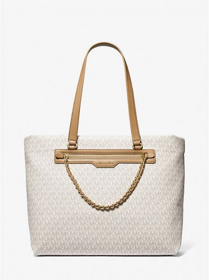 Bolsas Tote Michael Kors Slater Large Logo Marrom | 503261-JDY