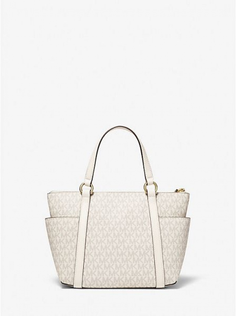 Bolsas Tote Michael Kors Sullivan Small Logo Creme | 582360-KLH