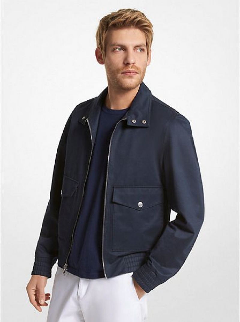 Casaco Michael Kors Algodão Blend Blouson Azul Marinho | 710468-ZUR