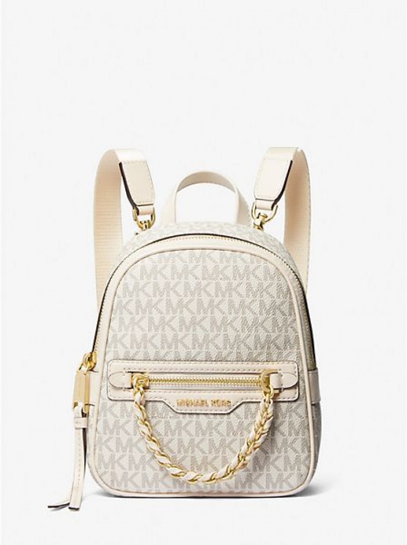 Mochila Michael Kors Elliot Extra-small Logo Creme | 048792-DTA