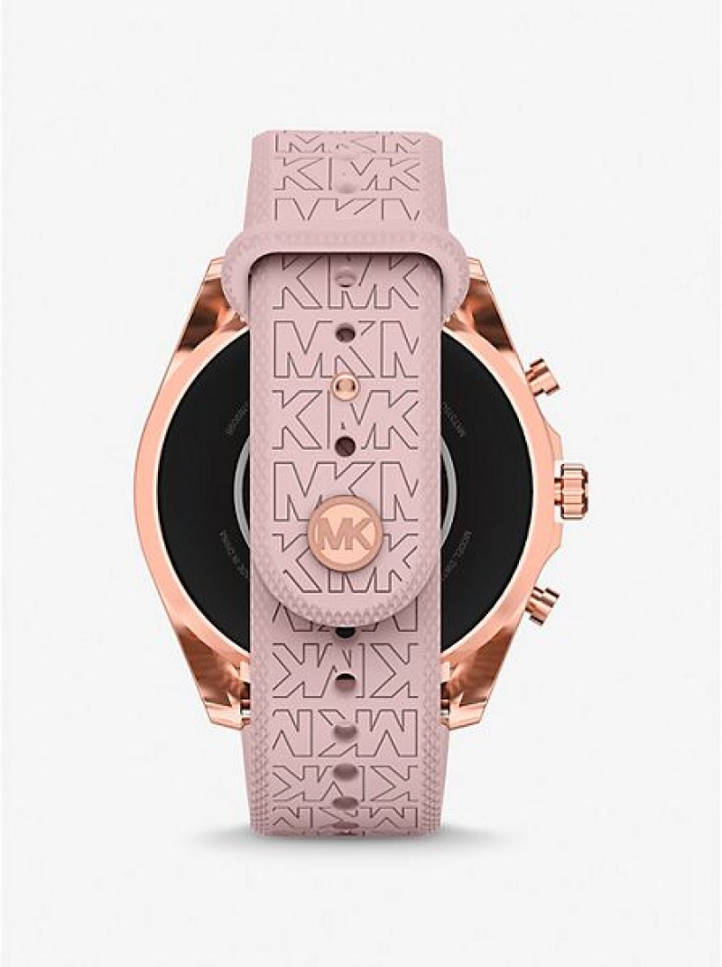 Relógios Michael Kors Gen 6 Bradshaw And Logo Silicone Smart Rosa Douradas | 584790-IKV