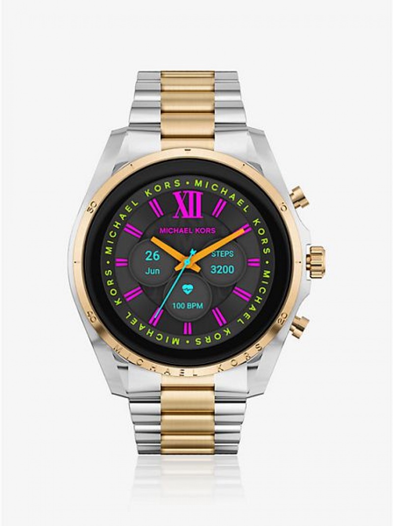 Relógios Michael Kors Gen 6 Bradshaw Smart Prateadas Douradas | 072458-NBI