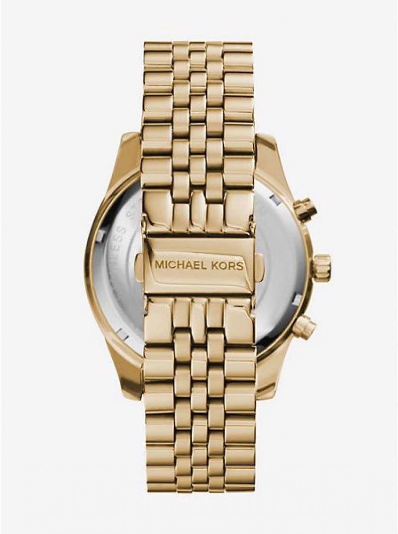 Relógios Michael Kors Lexington Douradas | 203587-EWK