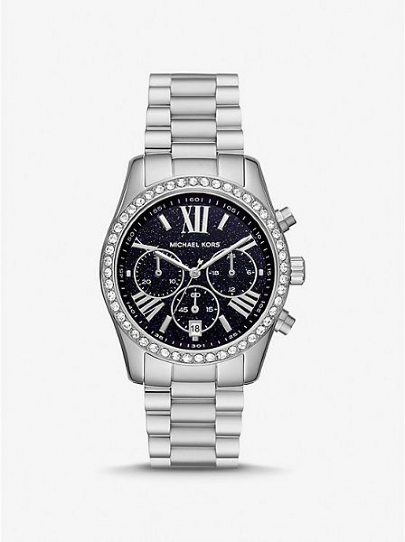 Relógios Michael Kors Lexington Pave Prateadas | 856231-UDY