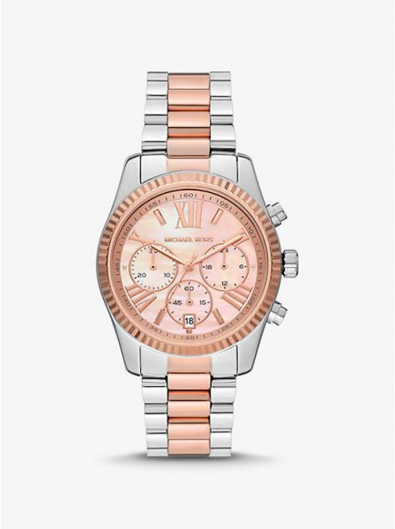 Relógios Michael Kors Lexington Prateadas Rosa | 958470-OJP