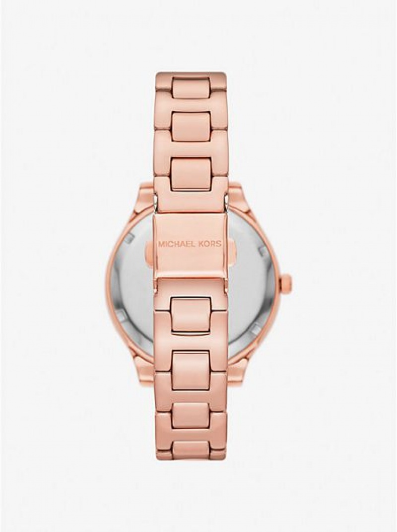 Relógios Michael Kors Liliane Pave Rosa Douradas | 130469-JGW