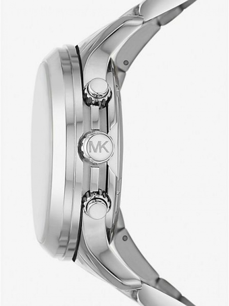 Relógios Michael Kors Limited-edition Runway Rhodium-plated Stainless Steel Wrap Prateadas | 468275-DYF