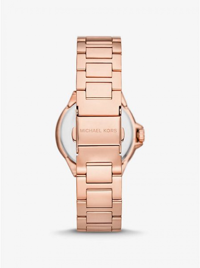 Relógios Michael Kors Mini Camille Rosa Douradas | 613875-JWN