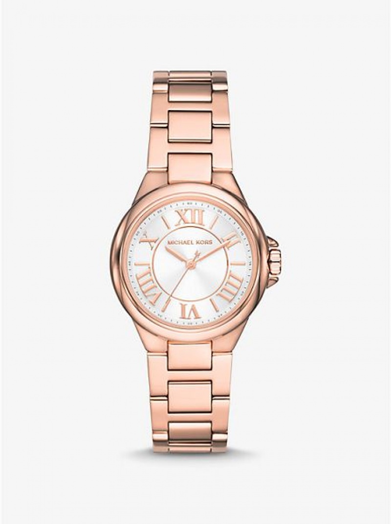 Relógios Michael Kors Mini Camille Rosa Douradas | 613875-JWN