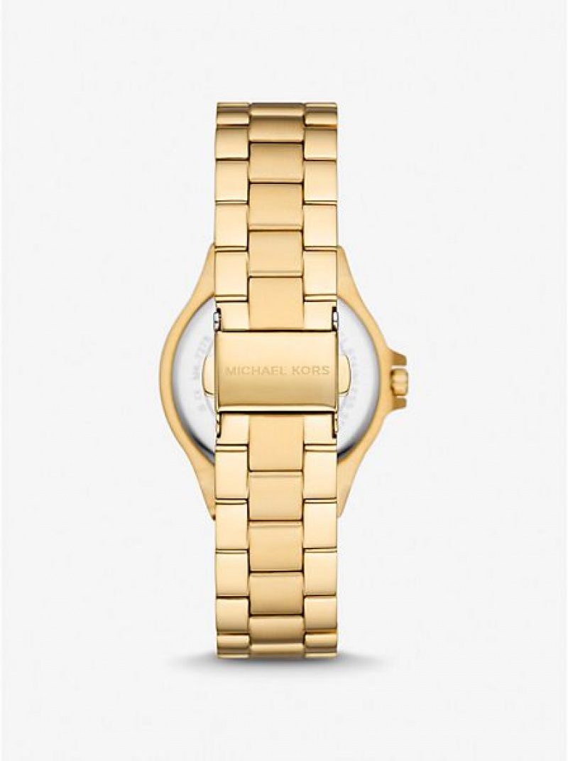 Relógios Michael Kors Mini Lennox Pave Douradas | 591473-TPA