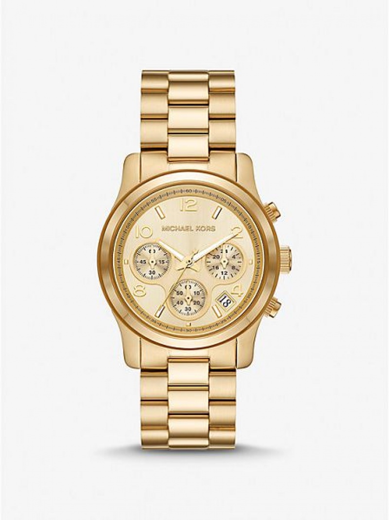 Relógios Michael Kors Runway Douradas | 164352-MLK