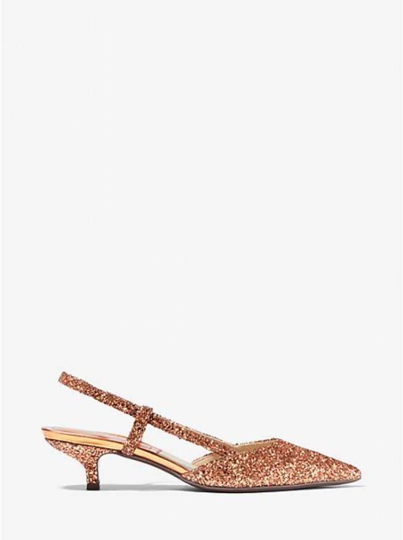 Saltos Michael Kors Hallie Glitter Cobre | 758632-FXT