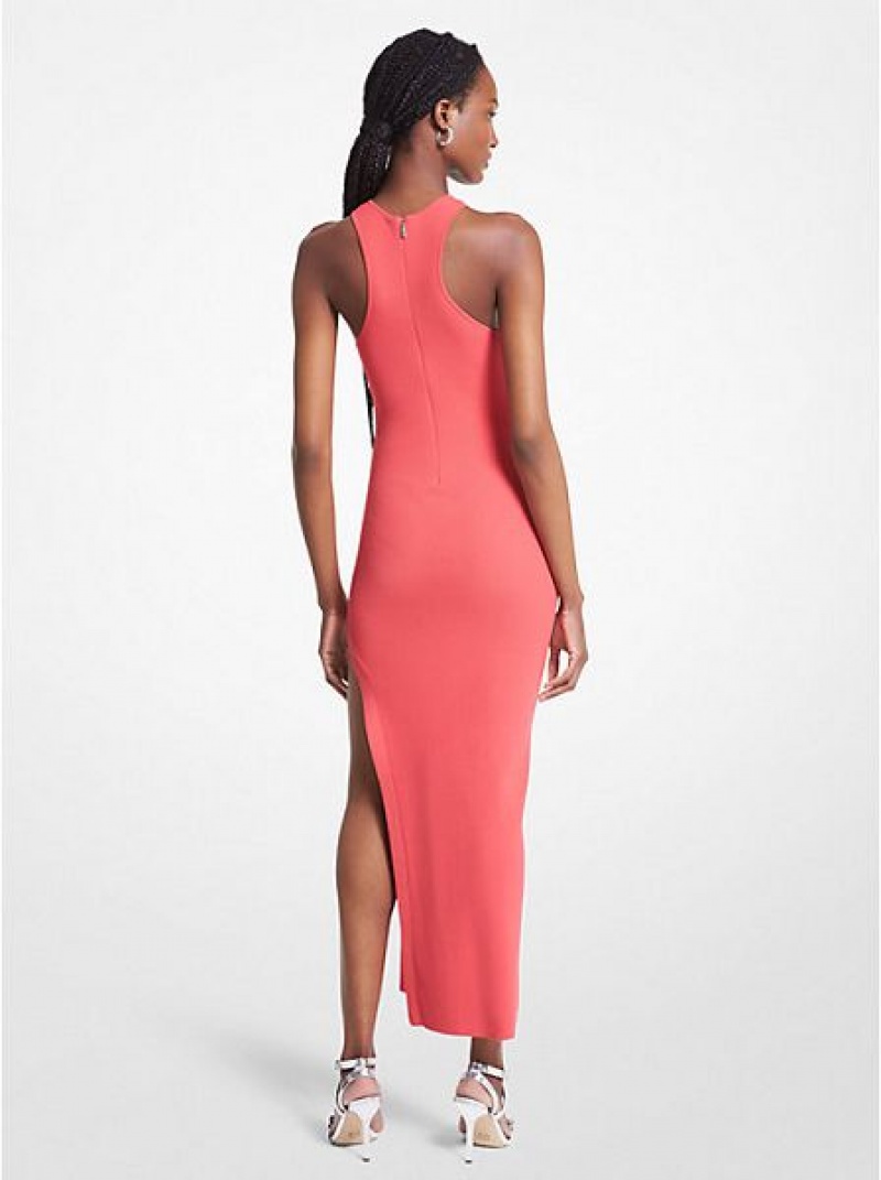 Vestidos Michael Kors Com Nervuras Stretch Knit Tank Rosa | 138246-KSP